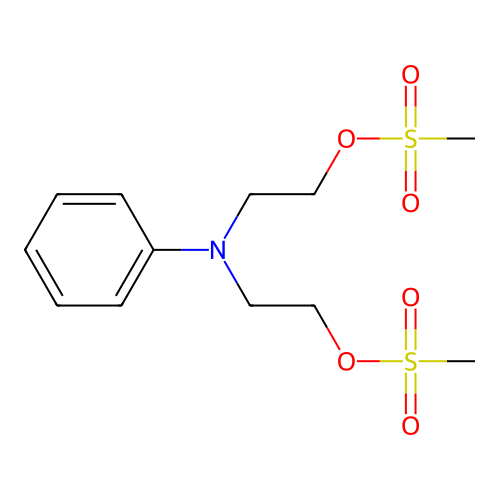 2-[N-(2-methylsulfonyloxyethyl)anilino]ethyl methanesulfonate structure