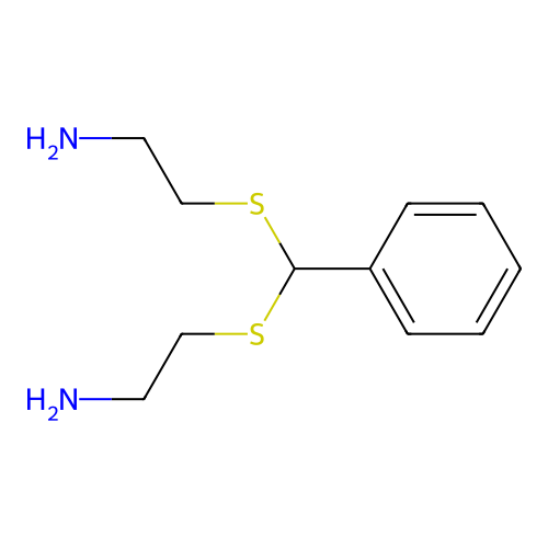 2-[2-Aminoethylsulfanyl(phenyl)methyl]sulfanylethanamine structure