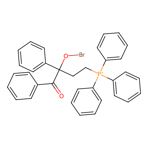 (3-Bromooxy-4-oxo-3,4-diphenylbutyl)-triphenylphosphanium structure