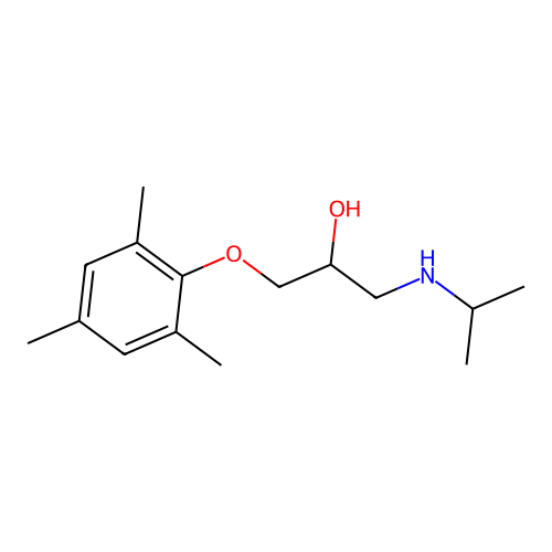 2-Propanol, 1-(isopropylamino)-3-(mesityloxy)- structure