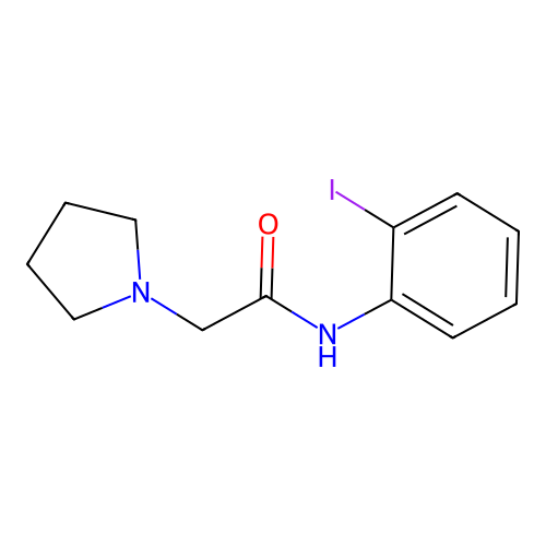 N-(2-Iodophenyl)-2-(pyrrolidin-1-yl)acetamide structure