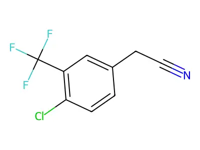 2-(4-Chloro-3-(trifluoromethyl)phenyl)acetonitrile structure