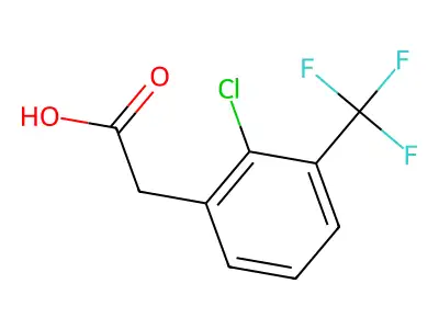 2-Chloro-3-(trifluoromethyl)phenylacetic acid structure