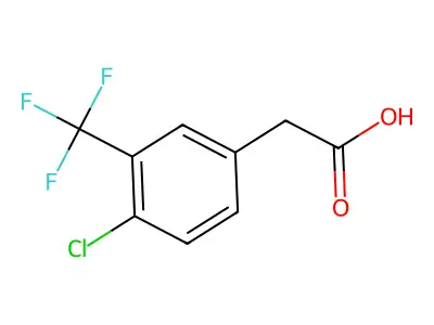 4-Chloro-3-(trifluoromethyl)phenylacetic acid structure