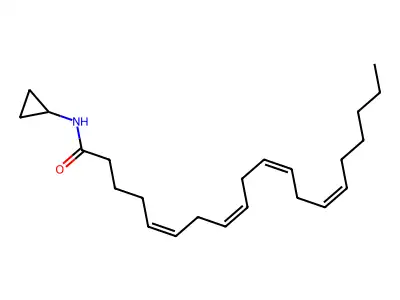 N-cyclopropylicosa-5,8,11,14-tetraenamide structure