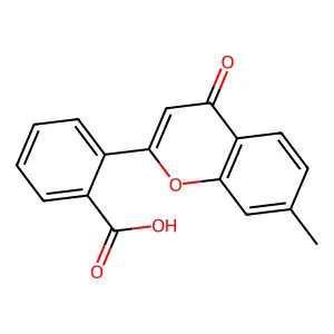 2-(7-methyl-4-oxo-4H-chromen-2-yl)benzoic acid structure