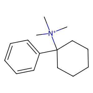 trimethyl-(1-phenylcyclohexyl)azanium structure