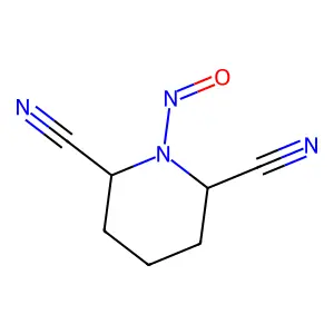 1-Nitrosopiperidine-2,6-dicarbonitrile structure