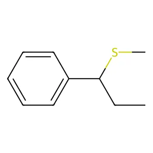 (1-(Methylthio)propyl)benzene structure