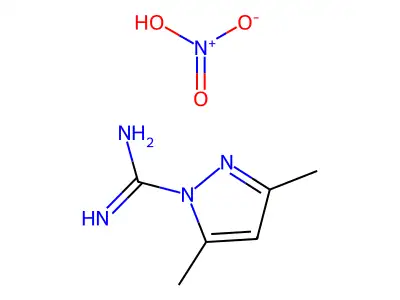 3,5-Dimethyl-1H-pyrazole-1-carboxamidine mononitrate structure