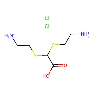 Glyoxylic acid, 2-(bis(2-aminoethyl)mercaptal), dihydrochloride structure