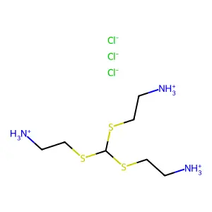 2,2',2''-(Methanetriyltrisulfanediyl)tri(ethan-1-amine)--hydrogen chloride (1/3) structure