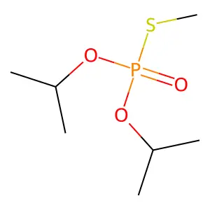 Phosphorothioic acid, S-methyl O,O-bis(1-methylethyl) ester structure
