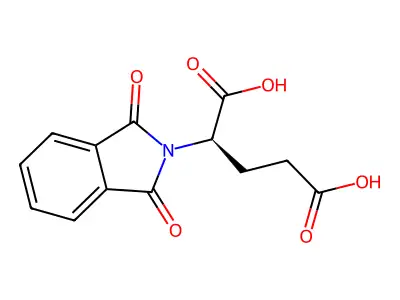 N-Phthaloyl-D-glutamic acid structure