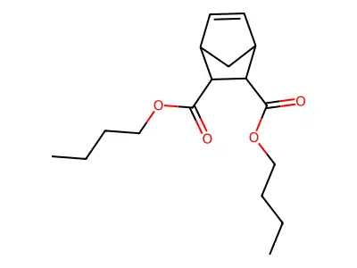 Bicyclo[2.2.1]hept-5-ene-2,3-dicarboxylic acid, dibutyl ester structure
