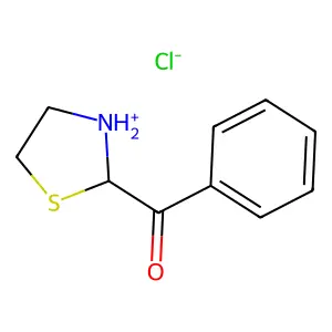 Phenyl(1,3-thiazolidin-2-yl)methanone--hydrogen chloride (1/1) structure