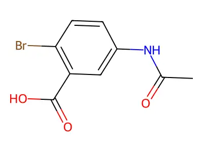 5-Acetamido-2-bromobenzoic acid structure