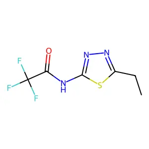 N-(5-ethyl-1,3,4-thiadiazol-2-yl)-2,2,2-trifluoroacetamide structure