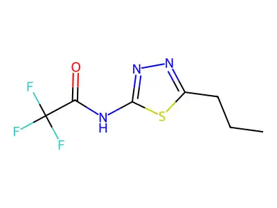 2,2,2-trifluoro-N-(5-propyl-1,3,4-thiadiazol-2-yl)acetamide structure