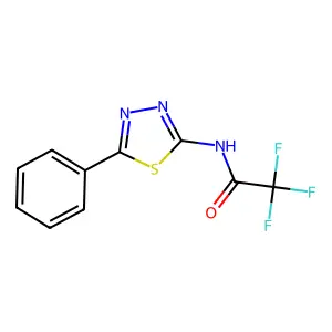 2,2,2-trifluoro-N-(5-phenyl-1,3,4-thiadiazol-2-yl)acetamide structure