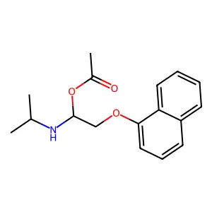Ethanol, 1-((1-methylethyl)amino)-2-(1-naphthalenyloxy)-, 1-acetate structure
