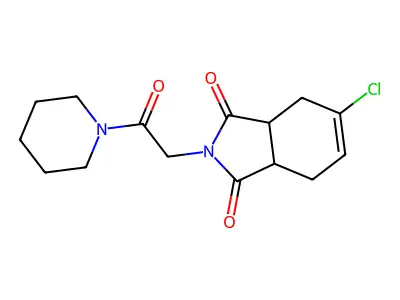 5-Chloro-2-(2-oxo-2-piperidin-1-ylethyl)-3a,4,7,7a-tetrahydroisoindole-1,3-dione structure