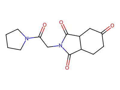 2-(2-oxo-2-pyrrolidin-1-ylethyl)-4,6,7,7a-tetrahydro-3aH-isoindole-1,3,5-trione structure