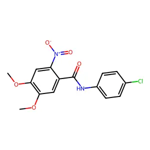 N-(4-chlorophenyl)-4,5-dimethoxy-2-nitrobenzamide structure