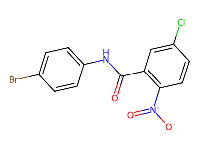 N-(4-bromophenyl)-5-chloro-2-nitrobenzamide structure