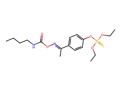 [1-(4-diethoxyphosphinothioyloxyphenyl)ethylideneamino] N-butylcarbamate structure
