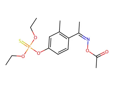 [1-(4-Diethoxyphosphinothioyloxy-2-methylphenyl)ethylideneamino] acetate structure