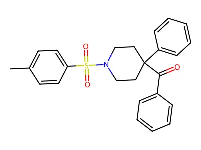4-Benzoyl-4-phenyl-1-(p-tolylsulphonyl)piperidine structure