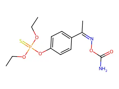 [1-(4-Diethoxyphosphinothioyloxyphenyl)ethylideneamino] carbamate structure