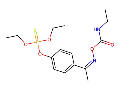 [1-(4-diethoxyphosphinothioyloxyphenyl)ethylideneamino] N-ethylcarbamate structure