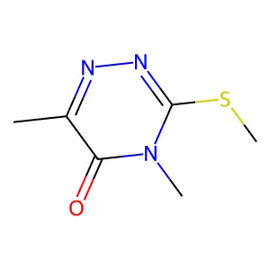 4,6-dimethyl-3-methylthio-1,2,4-triazin-5-one structure
