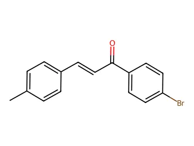 (2E)-1-(4-bromophenyl)-3-(4-methylphenyl)prop-2-en-1-one structure