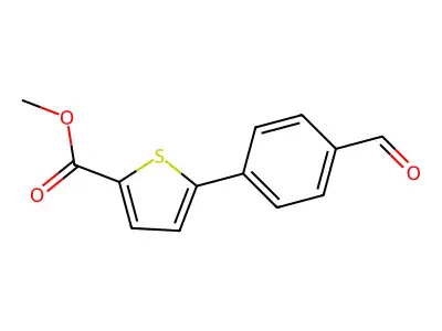 Methyl 5-(4-formylphenyl)thiophene-2-carboxylate structure
