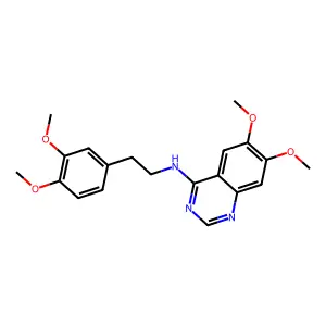 N-[2-(3,4-dimethoxyphenyl)ethyl]-6,7-dimethoxyquinazolin-4-amine structure