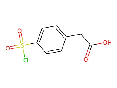 2-(4-(Chlorosulfonyl)phenyl)acetic acid structure