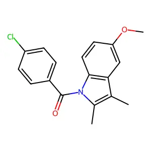 (4-Chlorophenyl)(5-methoxy-2,3-dimethyl-1H-indol-1-yl)methanone structure