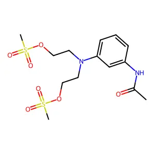 Acetamide, N-[3-[bis[2-[(methylsulfonyl)oxy]ethyl]amino]phenyl]- structure