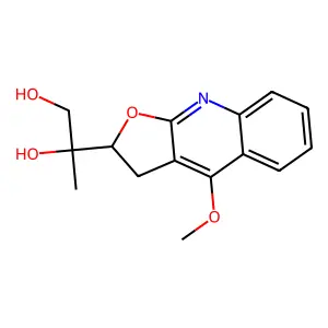 2-(2,3-Dihydro-4-methoxyfuro(2,3-b)quinolin-2-yl)-1,2-propanediol structure