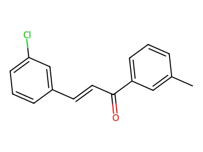 (2E)-1-(3-bromophenyl)-3-(4-methoxyphenyl)prop-2-en-1-one structure