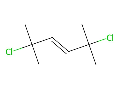 trans-2,5-Dichloror-2,5-dimethyl-3-hexene structure