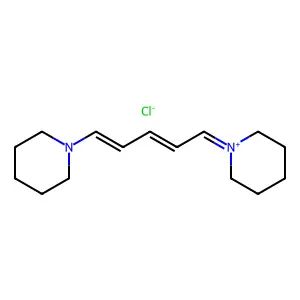 Piperidinium, 1-(5-piperidino-2,4-pentadienylidene)-, chloride, hydrate structure
