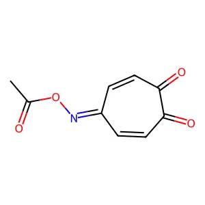 3,6-Cycloheptadiene-1,2,5-trione, 5-O-acetyloxime structure