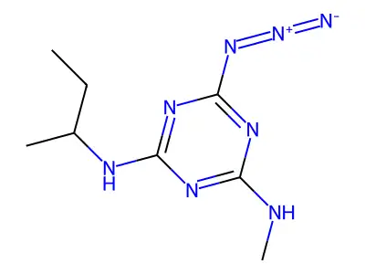 1,3,5-Triazine-2,4-diamine, 6-azido-N2-methyl-N4-(1-methylpropyl)- structure