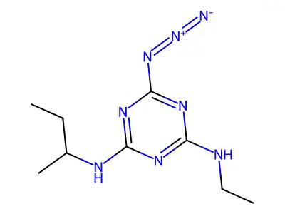 2-Azido-4-(ethylamino)-6-(sec-butylamino)-s-triazine structure