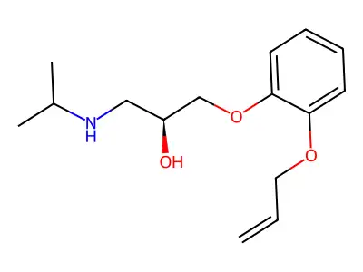 (+)-1-(o-(Allyloxy)phenoxy)-3-(isopropylamino)propan-2-ol structure