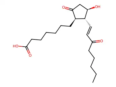 7-(3-羟基-5-氧-2-(3-氧辛-1-烯基)环戊基)庚酸 structure